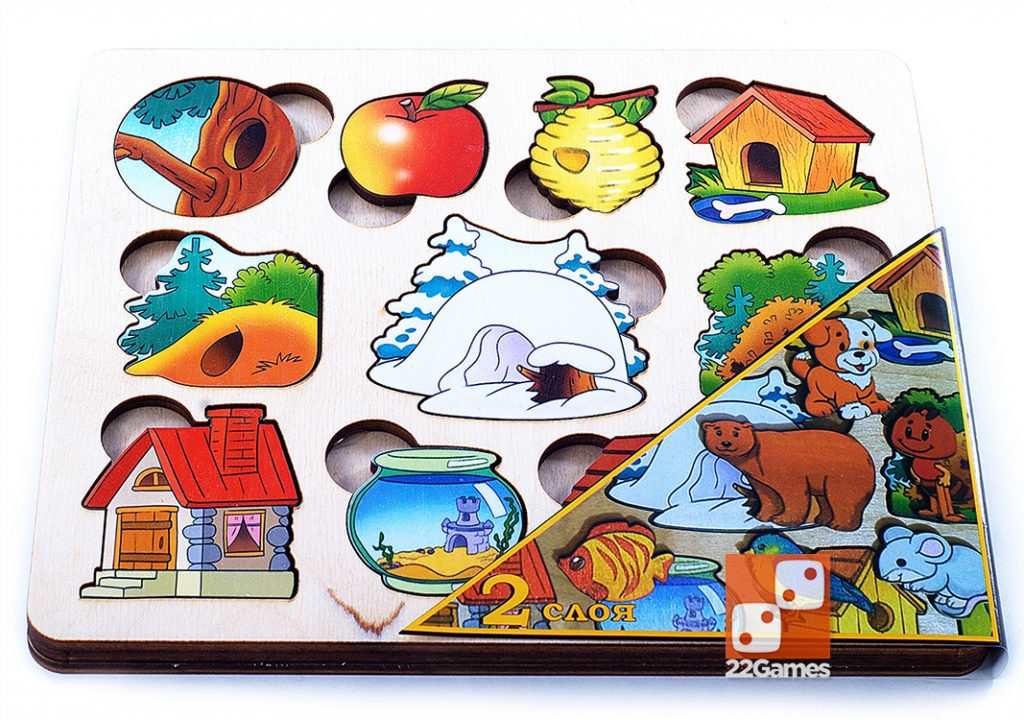 Развивающая доска «Где чей домик?» – Настольные игры – магазин 22Games.net