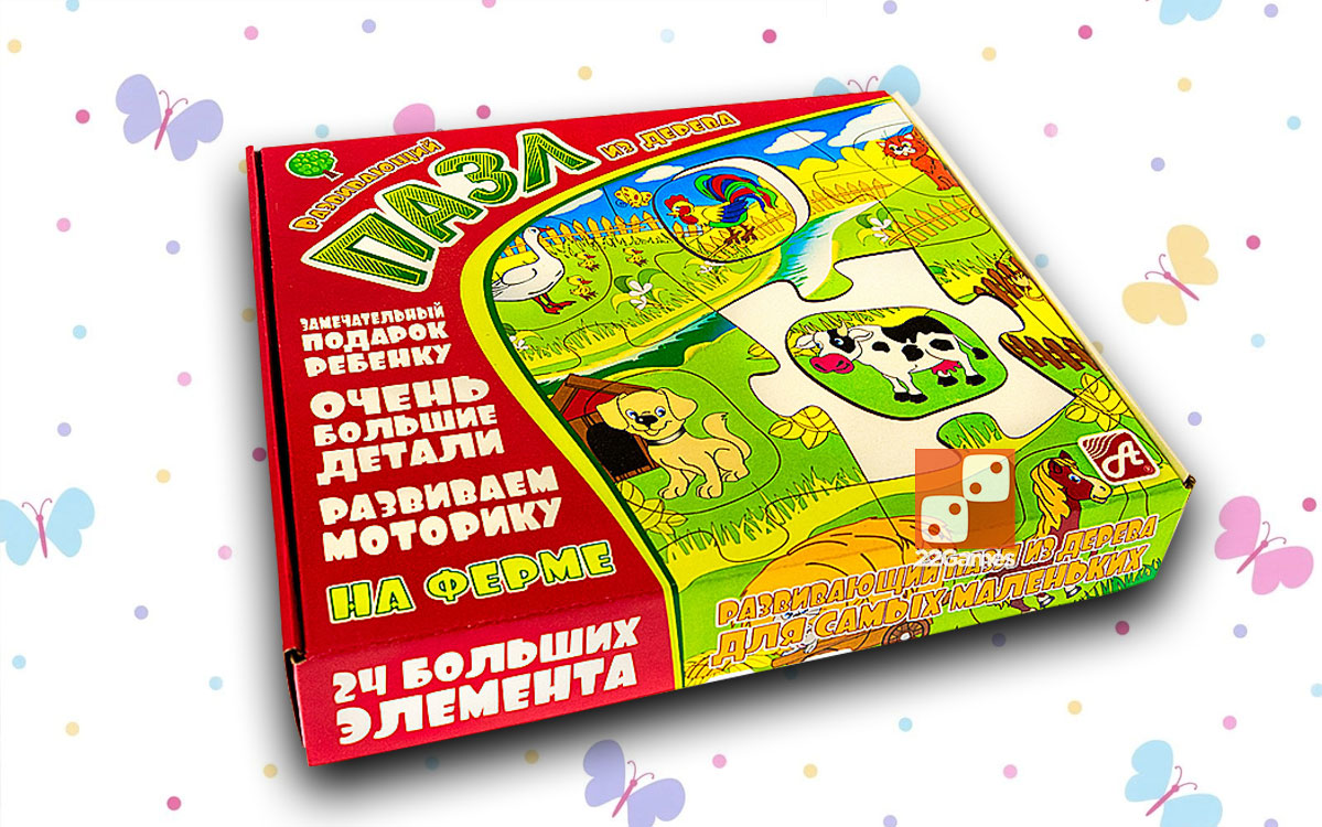 Большой пазл «На ферме» – Для детей Большой пазл «На ферме»
