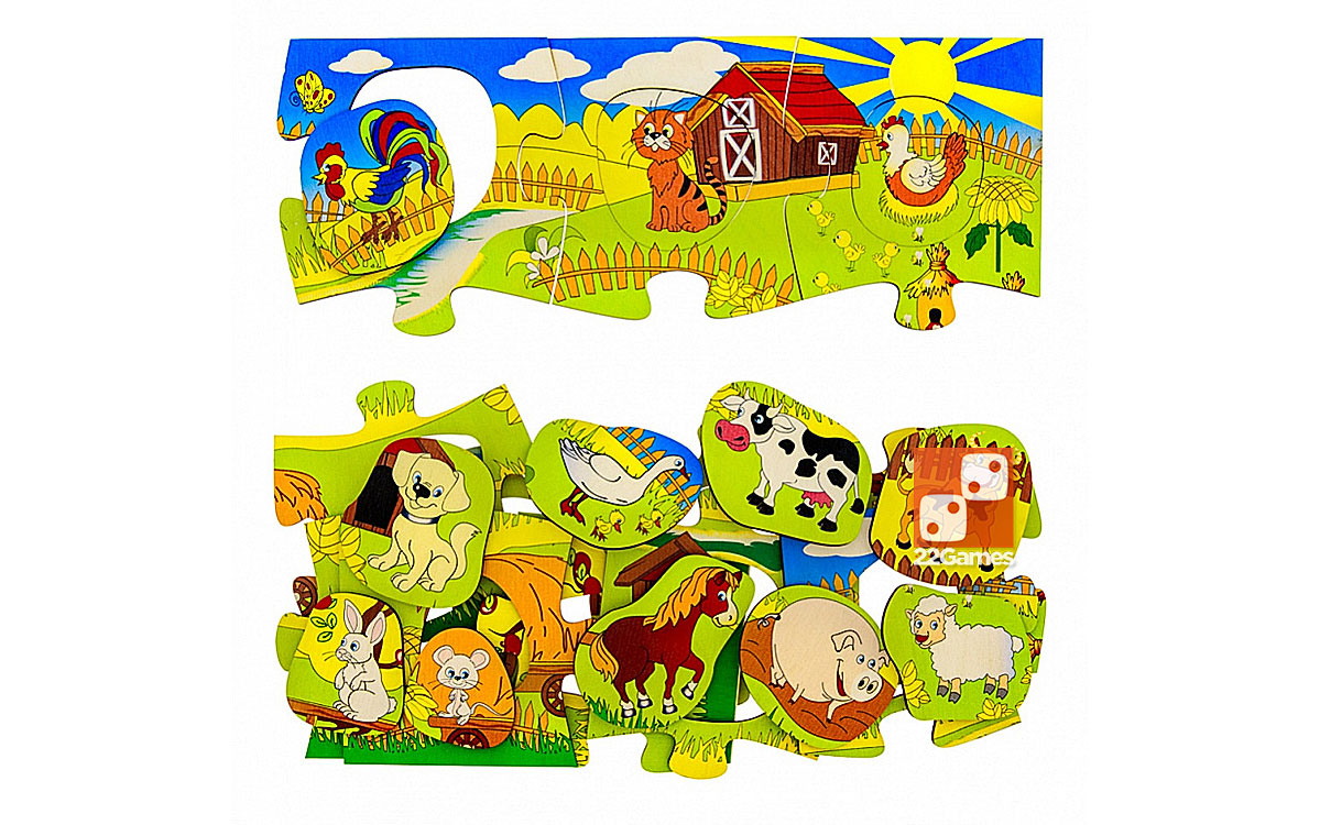 Большой пазл «На ферме» – Для детей Большой пазл «На ферме»