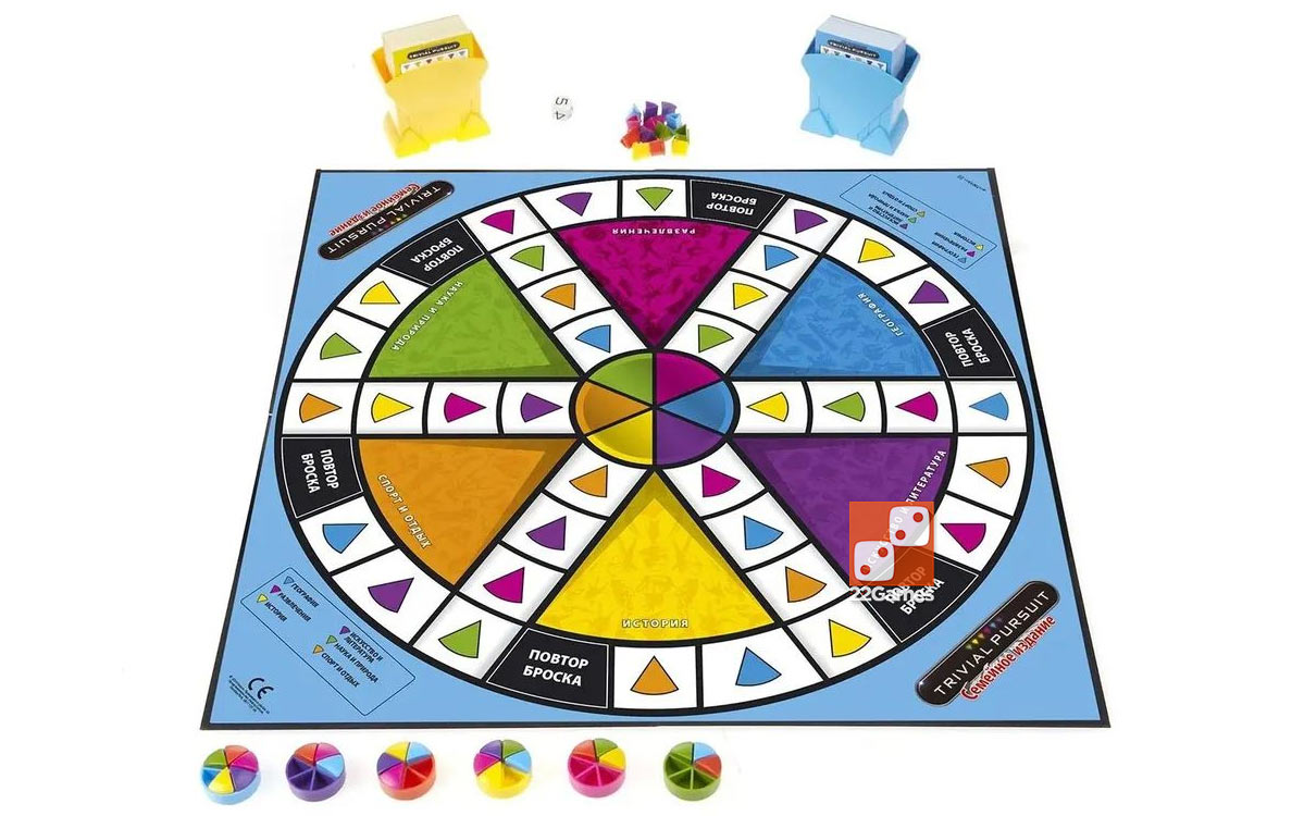 Тривиал Персьют. Семейное издание (Trivial Pursuit) – Настольные игры –  магазин 22Games.net