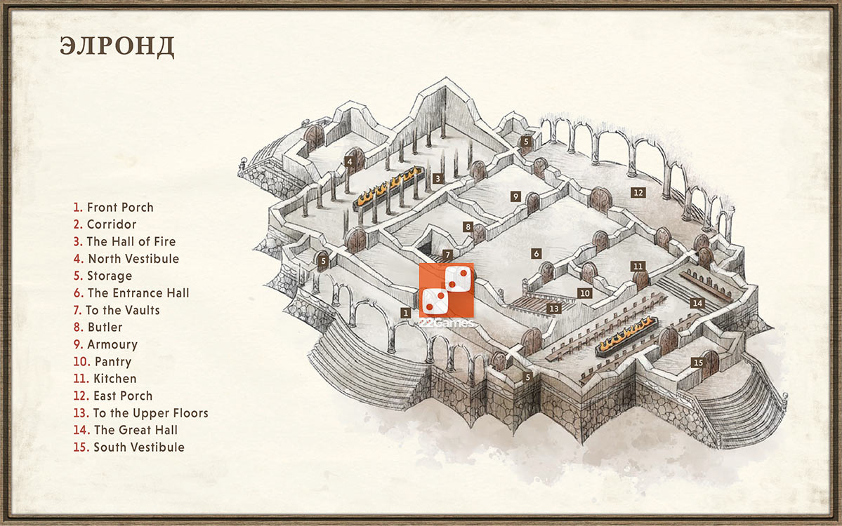 Кольцо Всевластья. Изометрическая карта: Ривенделл и дом Элронда